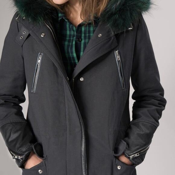 MAJE GAFETY FUR‎ PARKA SIZE MEDIUM New with Tags - Picture 2 of 14